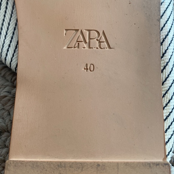 Zara Knotted Striped Mules Slip On Bow Flats size 40 US size 9 - Picture 12 of 12